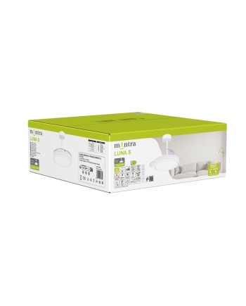 LUNA  S * VENTILADOR PEQUEÑO LED - BLANCO